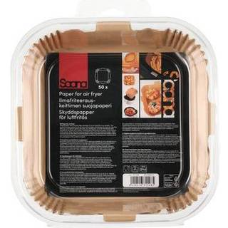 Bagepapir til airfryer 25x20 cm, 50 stk.
