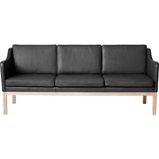 Fdb Møbler J182 3-personers Sofa Zea - 3 personers sofaer Læder Sort - J1823001100103