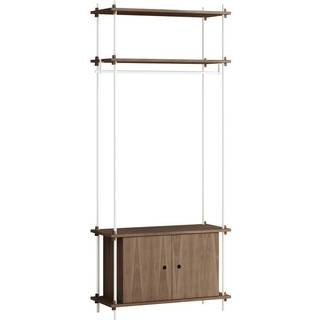 Moebe Reolsystem s.200.1.G - Smoked-Oak/White