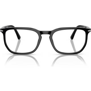 Persol Unisex PO3339V 95 Optiske stel Acetat Sort Transparent Firkantet Normal