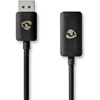 Nedis DisplayPort adapter | DisplayPort Han | HDMI ™ -udgang | 8K@30Hz | Nikkelplateret | Lige | 0.20 m | Runde | TPE | PVC | Sort | Konvolut