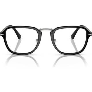 Persol Unisex PO3331V 95 Optiske stel Acetat Sort Transparent Firkantet Normal