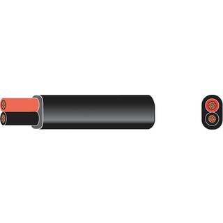 Kobberkabel Oceanflex, flad, toledet, 2 x 0.75 mm², 30 meter, sort/rød