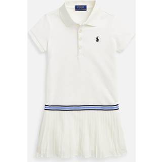 Polo Ralph Lauren Kids Pleated cotton-blend polo dress - white - Y 1,5-2