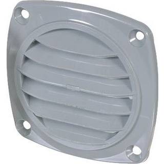 Ventilationsgitre, plast, 82 mm x 82 mm, grå
