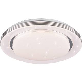 LED-loftslampe Atria, Ø 48 cm, hvid, plast, CCT