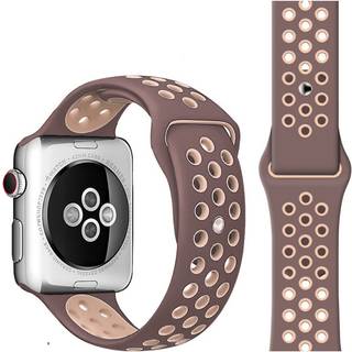 Apple Watch To-Farvet Silikone Smartwatch Rem (38/40/SE/41/42mm) - Puce