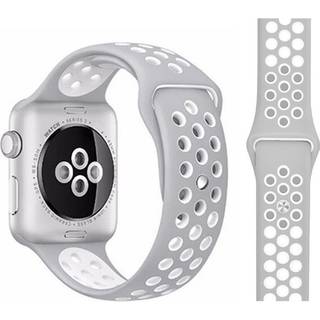 Apple Watch To-Farvet Silikone Smartwatch Rem (38/40/SE/41/42mm) - Grå / Hvid
