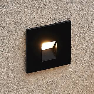 Arcchio LED-indbygningslampe Vexi, 7,5 cm x 7,5 cm, sort, CCT