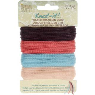 Perlsmith knude den voksede polyester -ledning - ungdommelige udtryk - 1 mm diameter - 4 ledninger 15 meter hver - Lav smykker makrame venskab ar