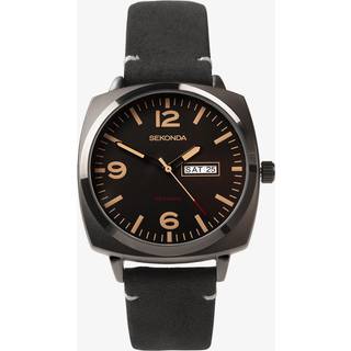 Sekonda Airborne Quartz Black Dial Black Strap Men's Watch 1995