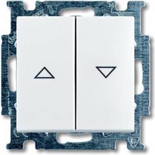 ABB B55 jalousitryk m/interlock, blank hvid