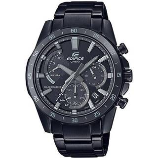 Casio Edifice Solar Quartz Black Dial Black Stainless Steel Bracelet Men’s Watch EQS-930MDC-1AVUEF