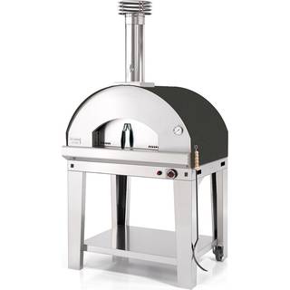 Fontana Forni MANGIAFUOCO ANTRACITE GAS Pizzaovn med vogn