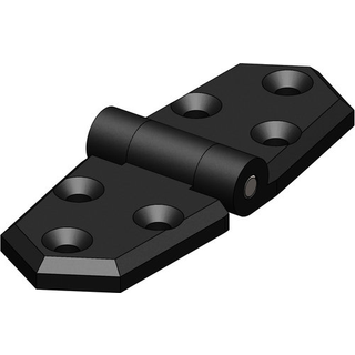 Lugehængsel TruDesign, 96 x 35 mm, komposit, sort