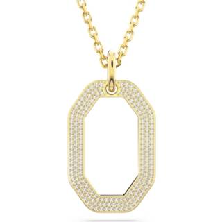 Swarovski Dextera Gold Octagon Necklace - 49.5cm