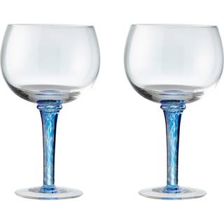 Classic Blue Gin Glass - Set Of 2 -