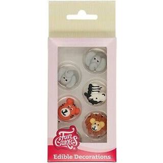 Sukker Dekorationer Safari Dyr 12 stk., FunCakes