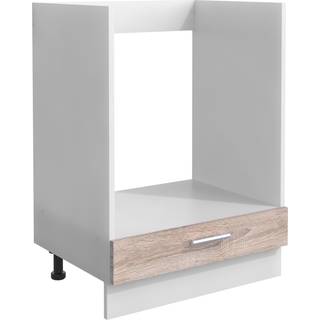 Esilo underskab køkken 60 cm til ovn 1 låge hvid, eg dekor.