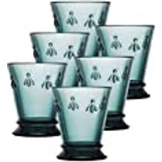 La Rochere Napoleon Bee Blue Tumbler Set på 6 - La Rochere Bee Glassware Sets - Fancy Glassware Drinking Glasses (9 Oz)