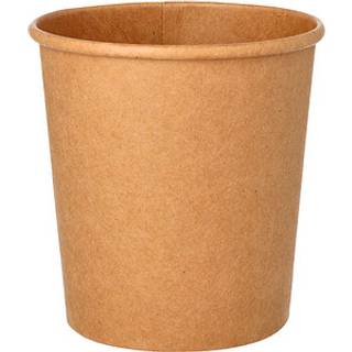 25 stk. Suppe-/Isbægre Brun 470 ml Komposterbar Karton – Stilfuld og praktisk