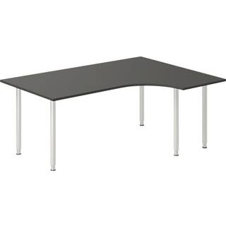Skrivebord DNA, Antracit 1800x1200 mm Højre I-ben/Alugrå