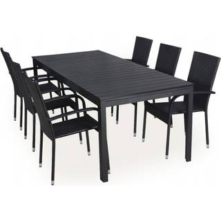 Cebu udtræksbord - 95 x 200/250/300 cm - Sort
