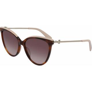 LONGCHAMP Kvinde LO675S 214 Solbriller Plast Havana Brun Cat Eye Normal Skygge