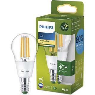 FORÅRSUDSALG - E14 - Philips LED Kronepære - 2.3W - 485lm - 2700K - Klar - A-lyskilde