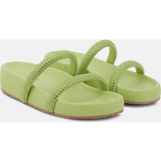 Gianvito Rossi Croisette embellished leather sandals - green - EU 40