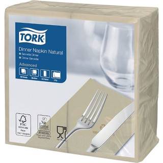 TORK Middagsserviet Natur 1800 stk 39x39 cm 1/8 fold 2 lag (477352)