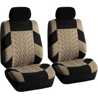 FH Group Car Seat Covers Front Set Premium Cloth - Covers til Low Back Carseats med aftagelig nakkestøtte Universal Fit Automotive Seat Cover Air