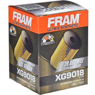 Fram ultra syntetisk biludskiftning af oliefilter designet til syntetiske olieskift, der varer op til 20 km xg9018 (pakke med 1)