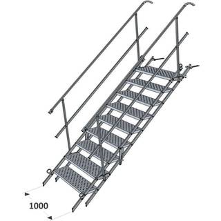 Materielhuset byggepladstrappe 12 trin,  1 m 43100012