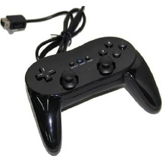 Klassisk Gamepad Håndkontrol til Nintendo Wii - Sort