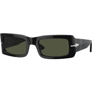 Persol Unisex PO3332S FRANCIS 95/31 Solbriller Acetat Sort Grøn Firkantet Normal