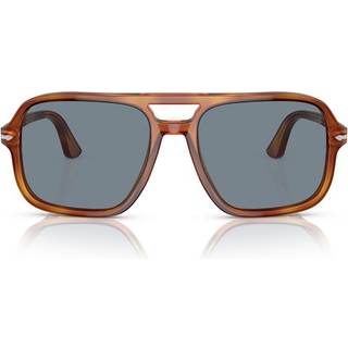 Persol Mand PO3328S 96/56 Solbriller Acetat Brun Blå Pilot Normal Antiblænding