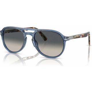 Persol Unisex PO3235S EL PROFESOR SERGIO 120271 Solbriller Acetat Blå Grå Pilot Normal Skygge