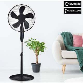55W Stålventilator - med 410mm rundfod, 4 knapper, 5 blad (16 tommer)