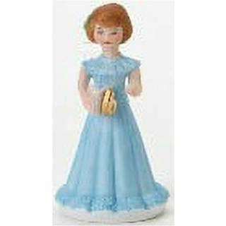 Enesco vokser op piger brunette 6 porcel?nsfigur 4 bl? m?ler cirka: 2 """" bred x 4 """" h?j
