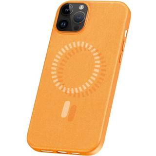 Baseus - Magnetic Phone Case for iPhone 15 Pro Fauxther Series Orange