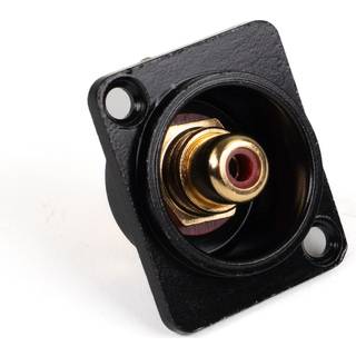 Perfex RCA Phono Hun Chassis Stik (Rød, Sort)