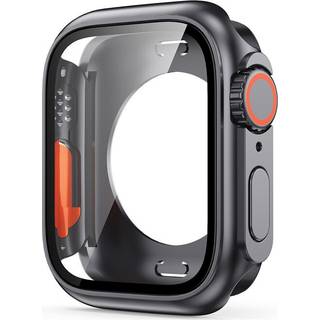 Apple Watch 45 mm hård skal med hærdet film Sort