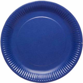Mørkeblå paptallerkner 8 stk. - Blueberry