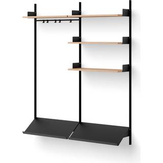 New Works Wardrobe Reol 3 Egetræ/Sort