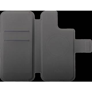 iPhone 12 / 12 Pro / 13 / 14 / 15 Puro Wallet Magnetic Folio Flip Cover - MagSafe Kompatibel - Sort