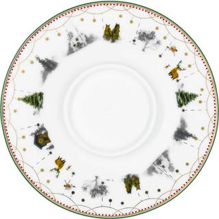 Wik & Walsøe Julemorgen Story Lysestage 14 Cm - Julepynt Benporcelæn Hvid - 61505