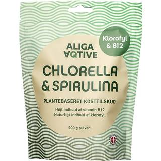 ALIGA AQTIVE Chlorella & Spirulina pulver - 200 g