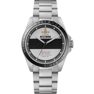 Vivienne Westwood The Blackwall Quartz Two-Tone Dial Stainless Steel Bracelet Strap Men's Watch VV293BKSL