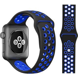 Apple Watch To-Farvet Silikone Smartwatch Rem (38/40/SE/41/42mm) - Sort / Lilla